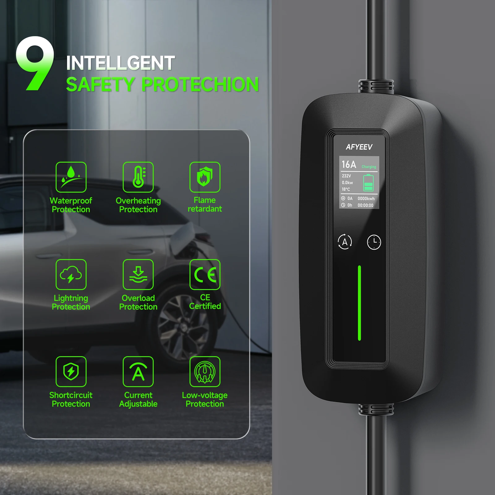 11KW 16A 3Phase Tragbares EV-L – Type 2 Portable Ev Charger 11Kw Cee Bewertung und Preis