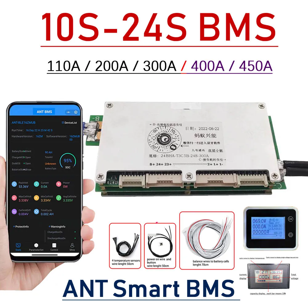 Intelligentes Bluetooth-BMS 10 – Smart Bms 24S 200A Bluetooth Lifepo4 Bewertung und Preis