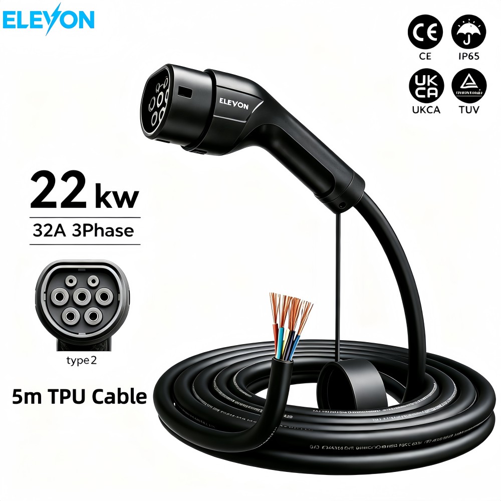 ELEVON EV-Ladegerät Typ 2 Buch – Ev Charger Type 2 22Kw 32A 3 Phase Bewertung und Preis
