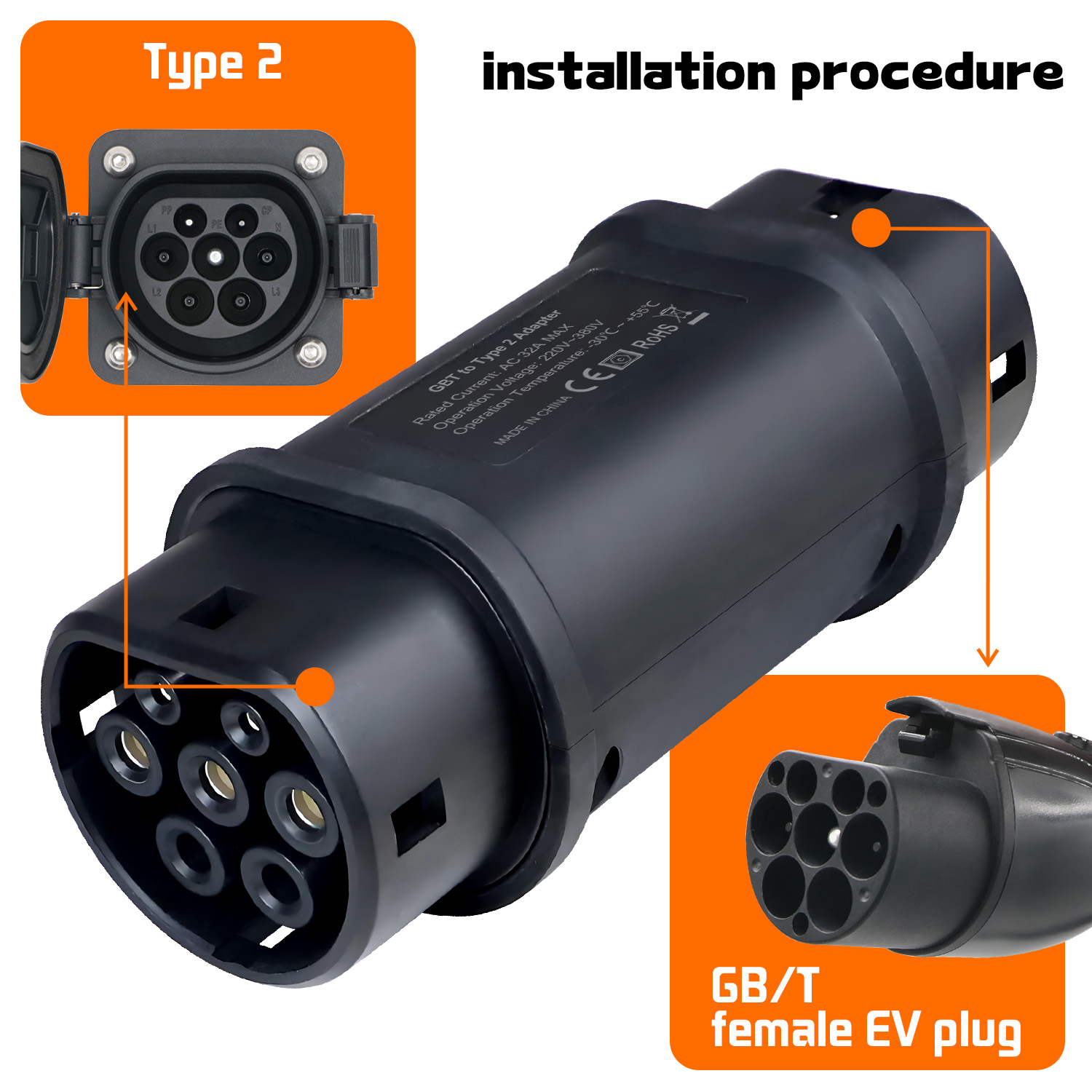 GOODCELL EV-Ladestationsadapte – Ev Charger Type 2 22Kw 32A 3 Phase Bewertung und Preis