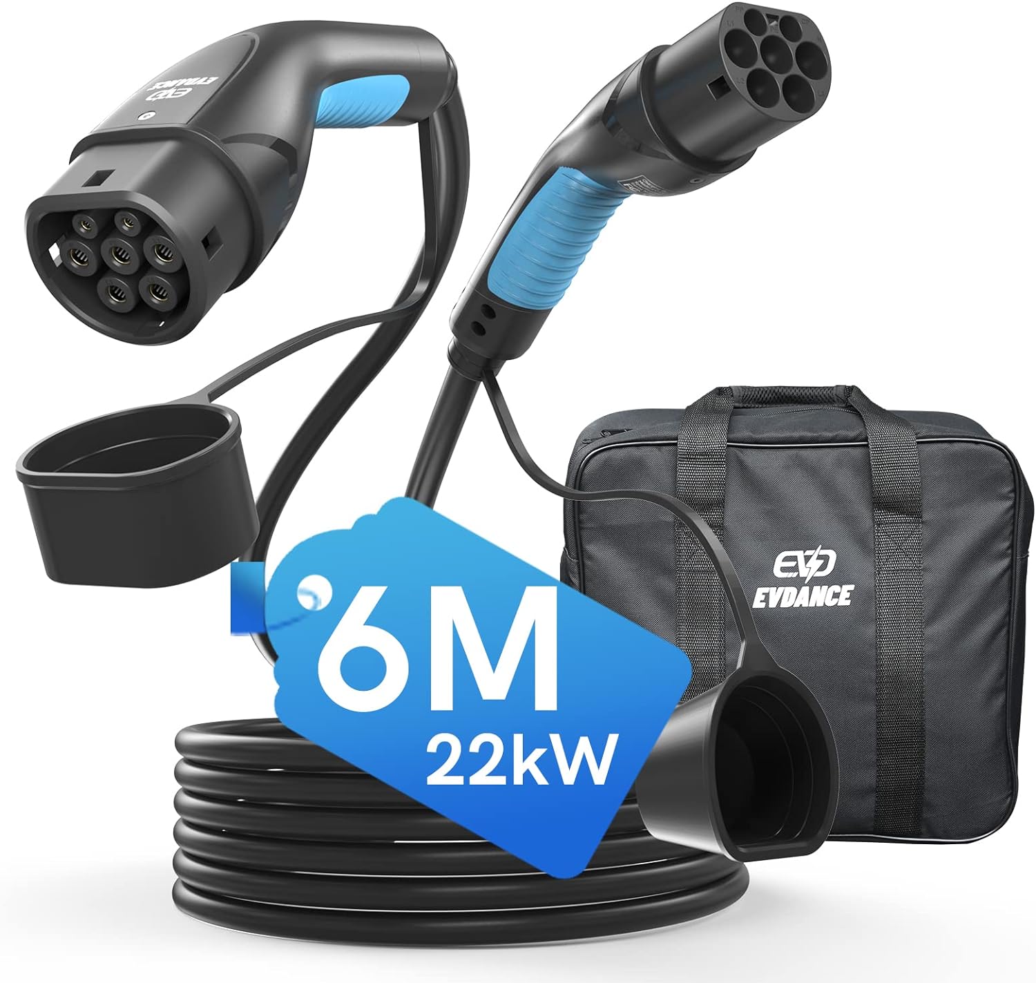 EVDANCE 6/8/10M EV-Ladekabel 2 – Ev Charger Type 2 22Kw 32A 3 Phase Bewertung und Preis