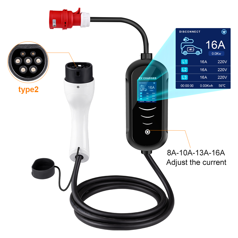 Ipengen 11kw 16a 3 phase ev tr – Type 2 Portable Ev Charger 11Kw Cee Bewertung und Preis