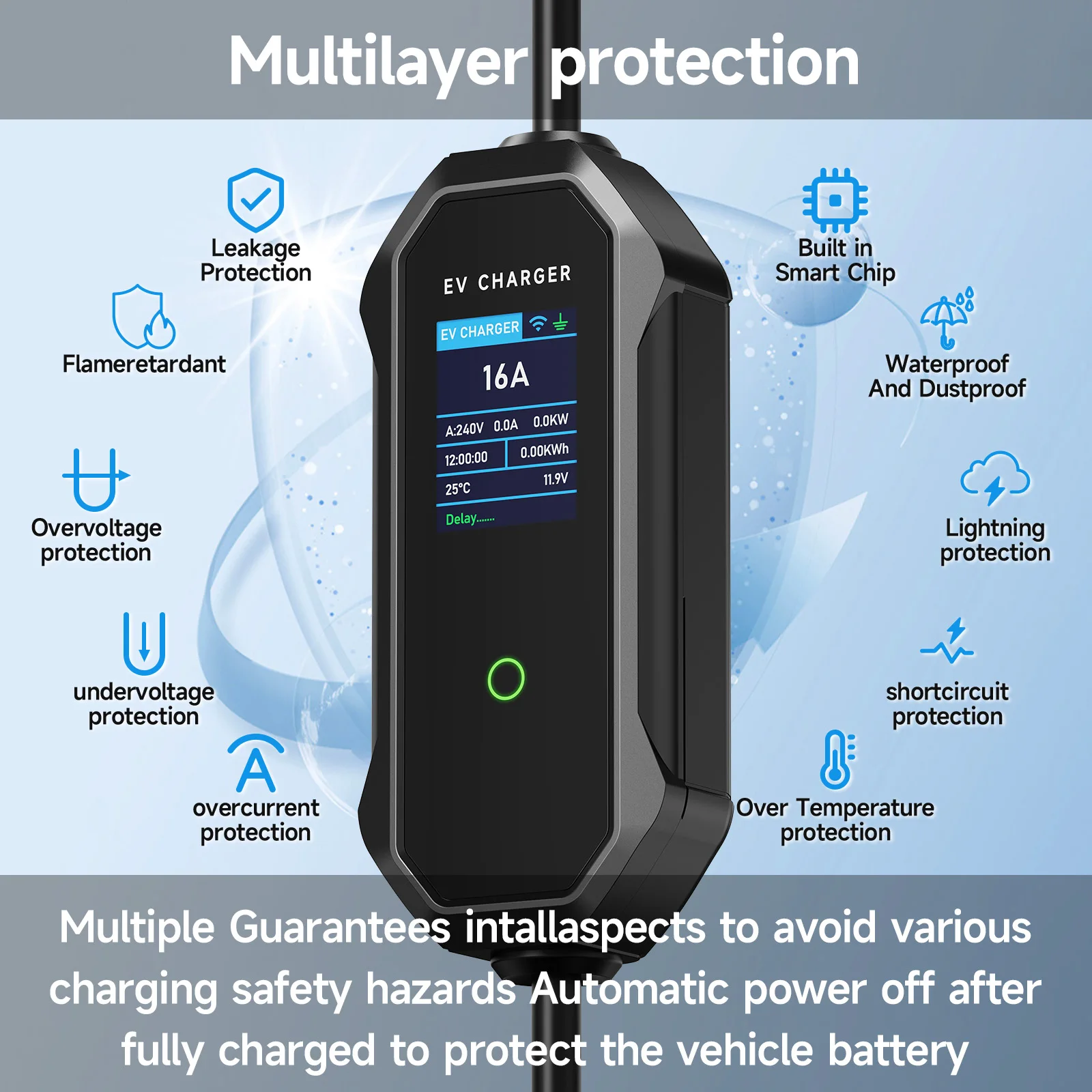 AFYEEV Typ2 Tragbares EV-Ladeg – Type 2 Portable Ev Charger 11Kw Cee Bewertung und Preis